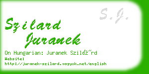 szilard juranek business card